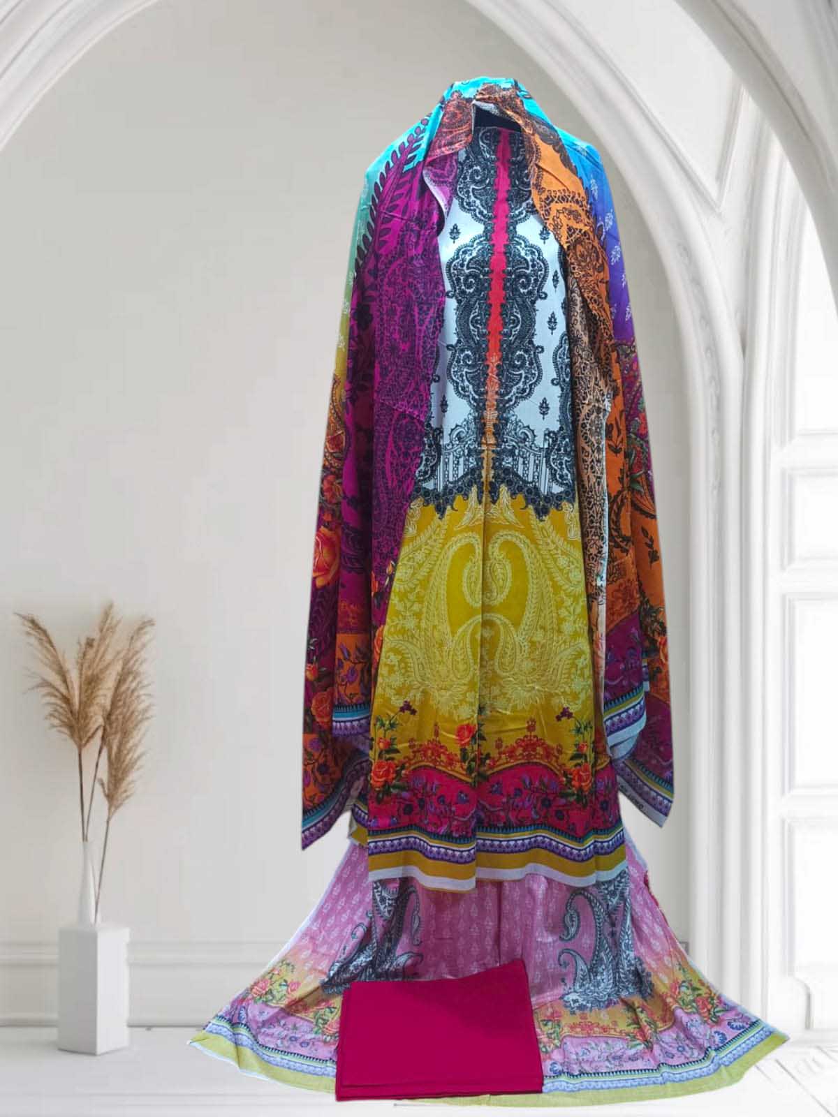 Zom Zom Digital Print three piece | Code: Z-1003